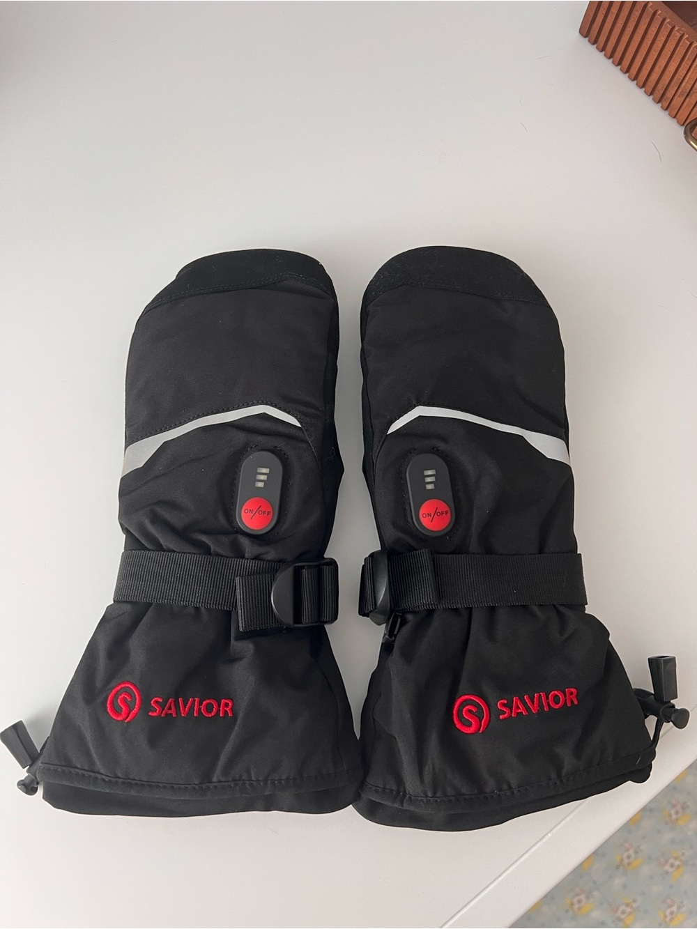 Savior Heated Black Winter Mittens